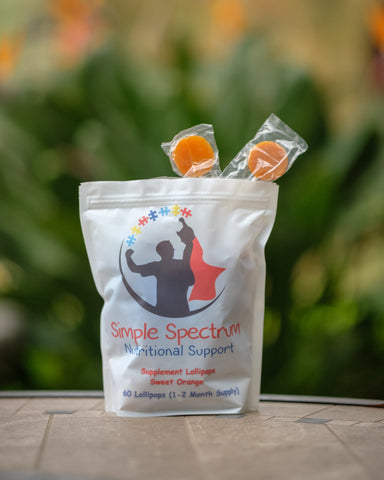 New! Simple Spectrum Supplement Sweet Orange Lollipops